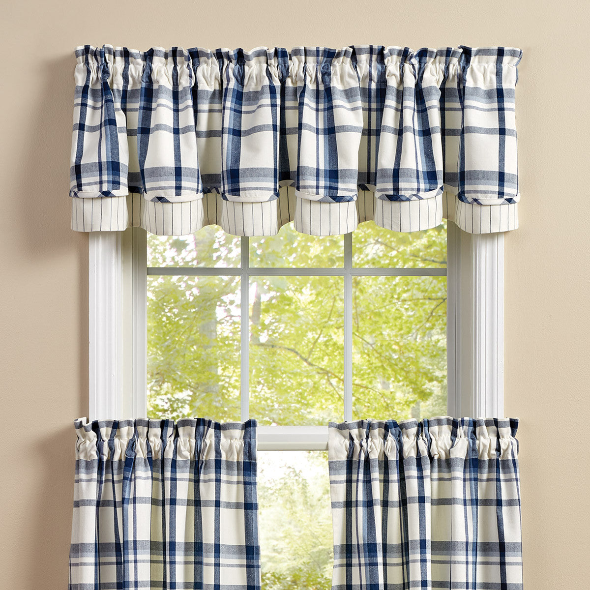 Canton Lined Layered Valance 16" L Park Designs