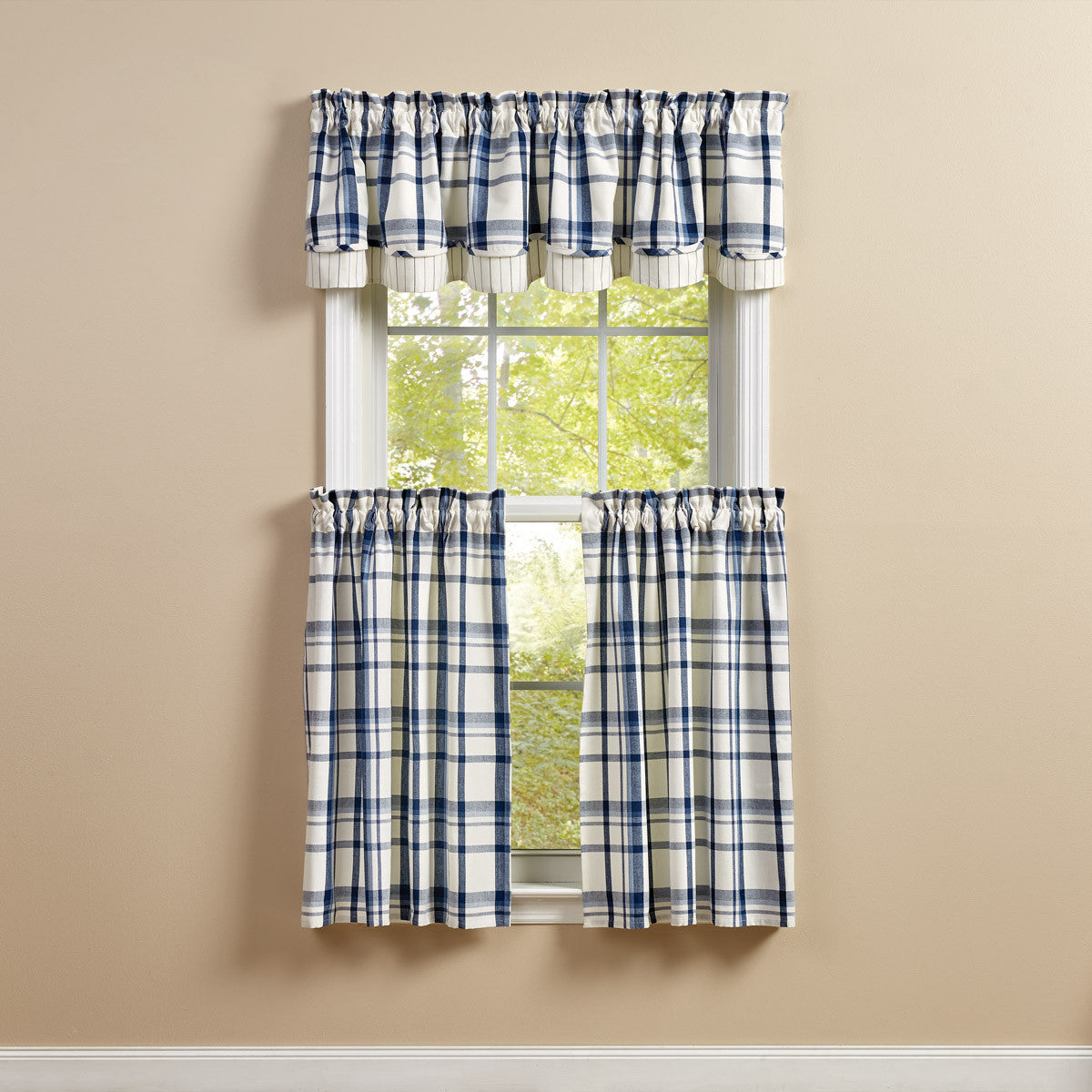 Canton Lined Layered Valance 16" L Park Designs