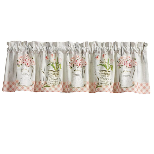 Farmhouse Peonies Valance - 60x14 Park designs - The Fox Decor