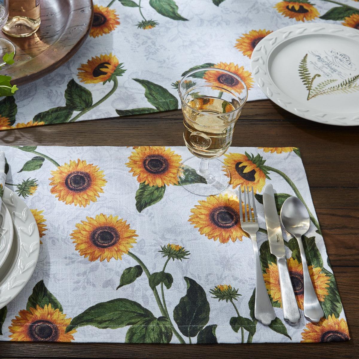 Sunflower Toile Placemats - Set Of 6 Park Designs - The Fox Decor