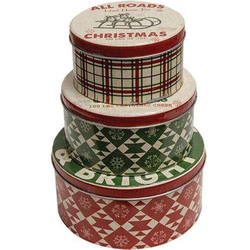 3/Set, Be Merry & Bright Canisters General CWI+ 