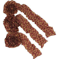 Thumbnail for 3/Set, Burgundy Check Garland, 9ft - The Fox Decor