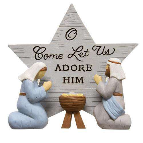 3/Set, Let Us Adore Him Nativity Tabletop & Decor CWI Gifts 