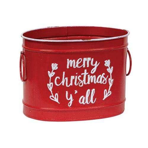 3 Set Merry Christmas Y all Buckets The Fox Decor