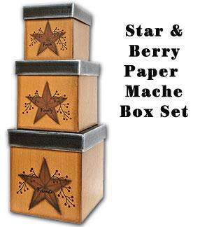 3/Set, Star & Berry Boxes Faith, Family, Friends CWI+ 