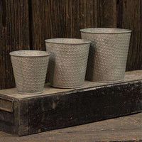 Thumbnail for 3/Set, Tin Flower Pots Buckets & Cans CWI+ 
