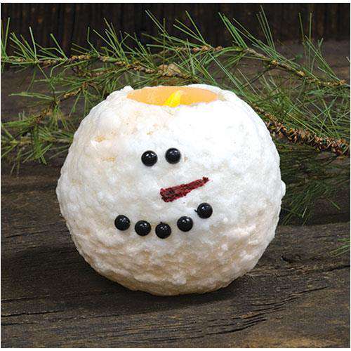 4" Snowman Round LED Candle Snowmen CWI+ 