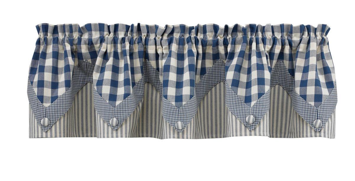 Farmhouse York Valance - Point Blue Park Designs - The Fox Decor