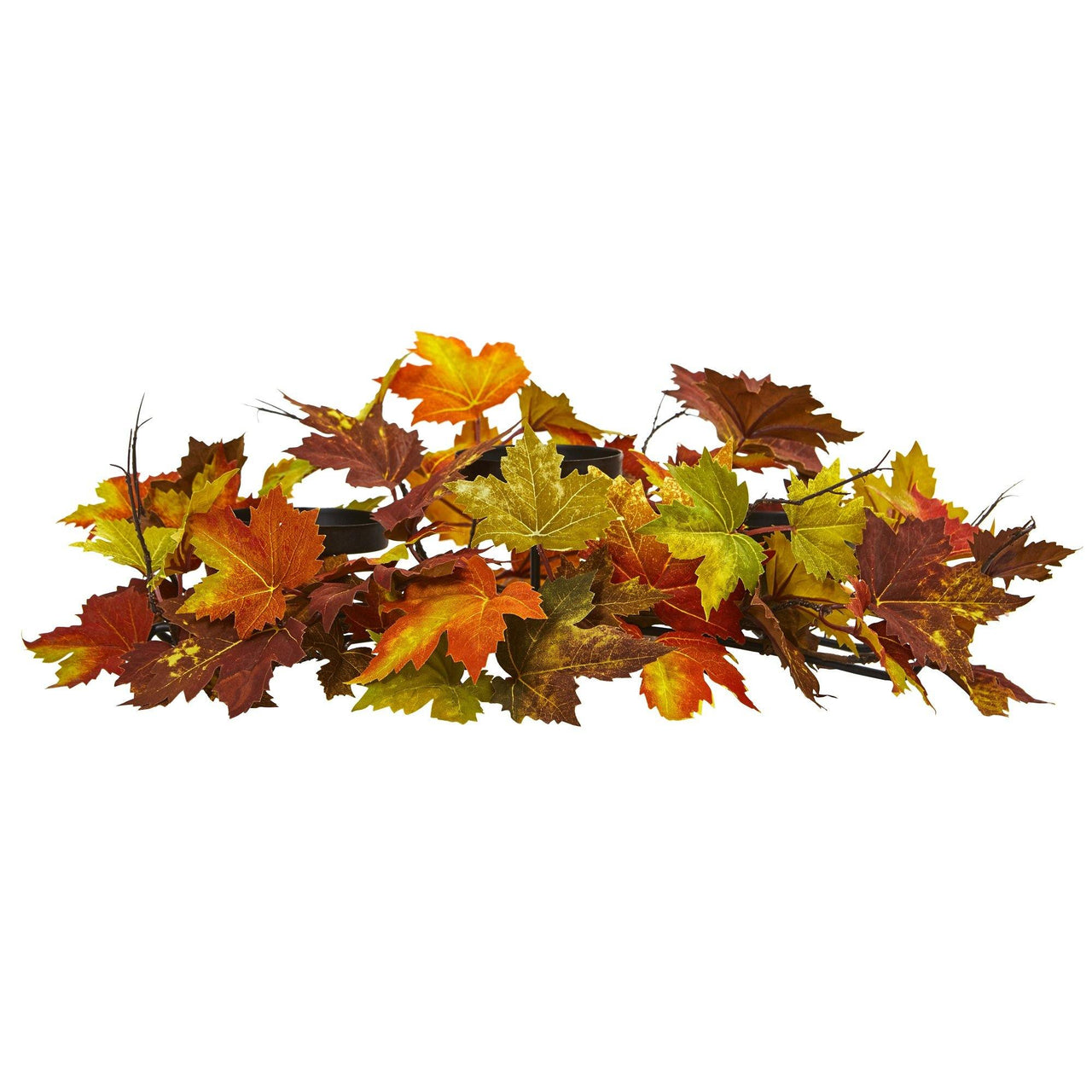 Maple Leaf Artificial Arrangement Candelabrum - The Fox Decor