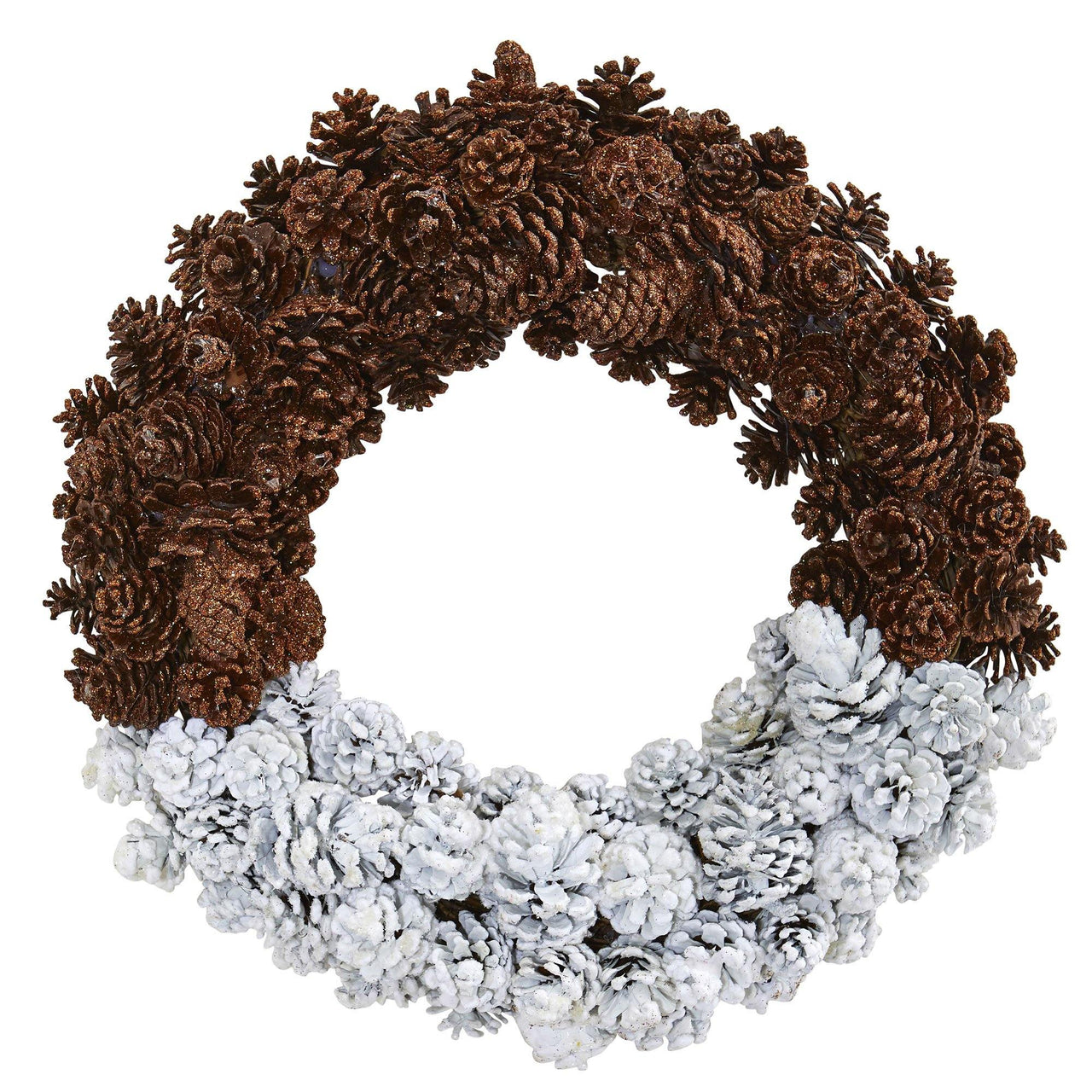 20" Frosted Pine Cone Wreath