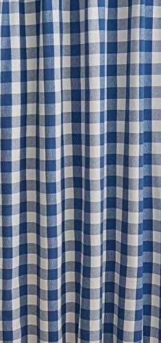 Wicklow Check Cotton Blue Shower Curtain 72" x 72" Park Designs - The Fox Decor