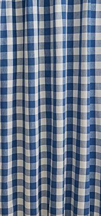 Thumbnail for Wicklow Check Cotton Blue Shower Curtain 72