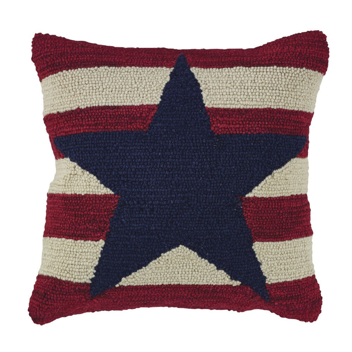 American Star Hooked Pillow Set Polyester Fill 18"x18" - Park Designs