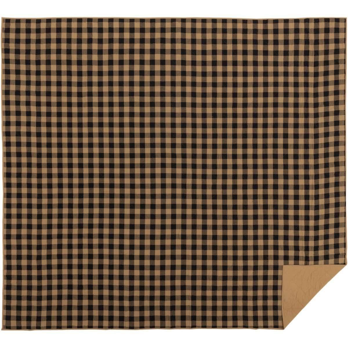 Black Check Quilt Coverlet VHC Brands - The Fox Decor