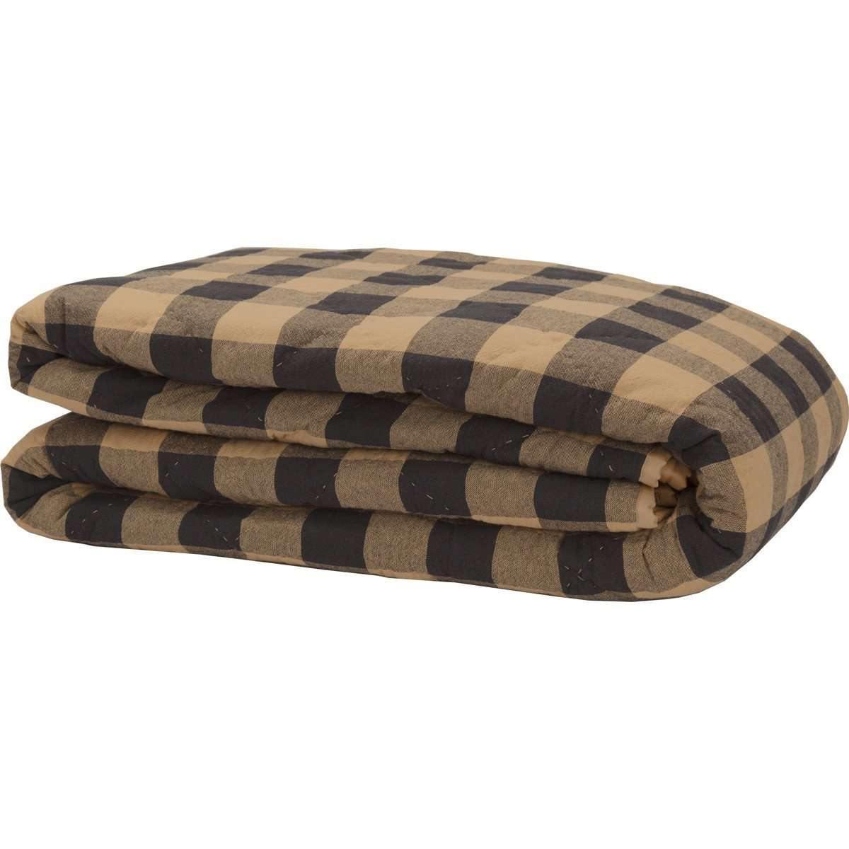 Black Check Quilt Coverlet VHC Brands - The Fox Decor