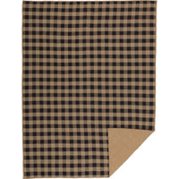 Thumbnail for Black Check Quilt Coverlet VHC Brands twin