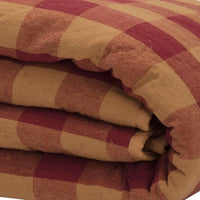 Thumbnail for Burgundy Check Quilt Coverlet VHC Brands folded