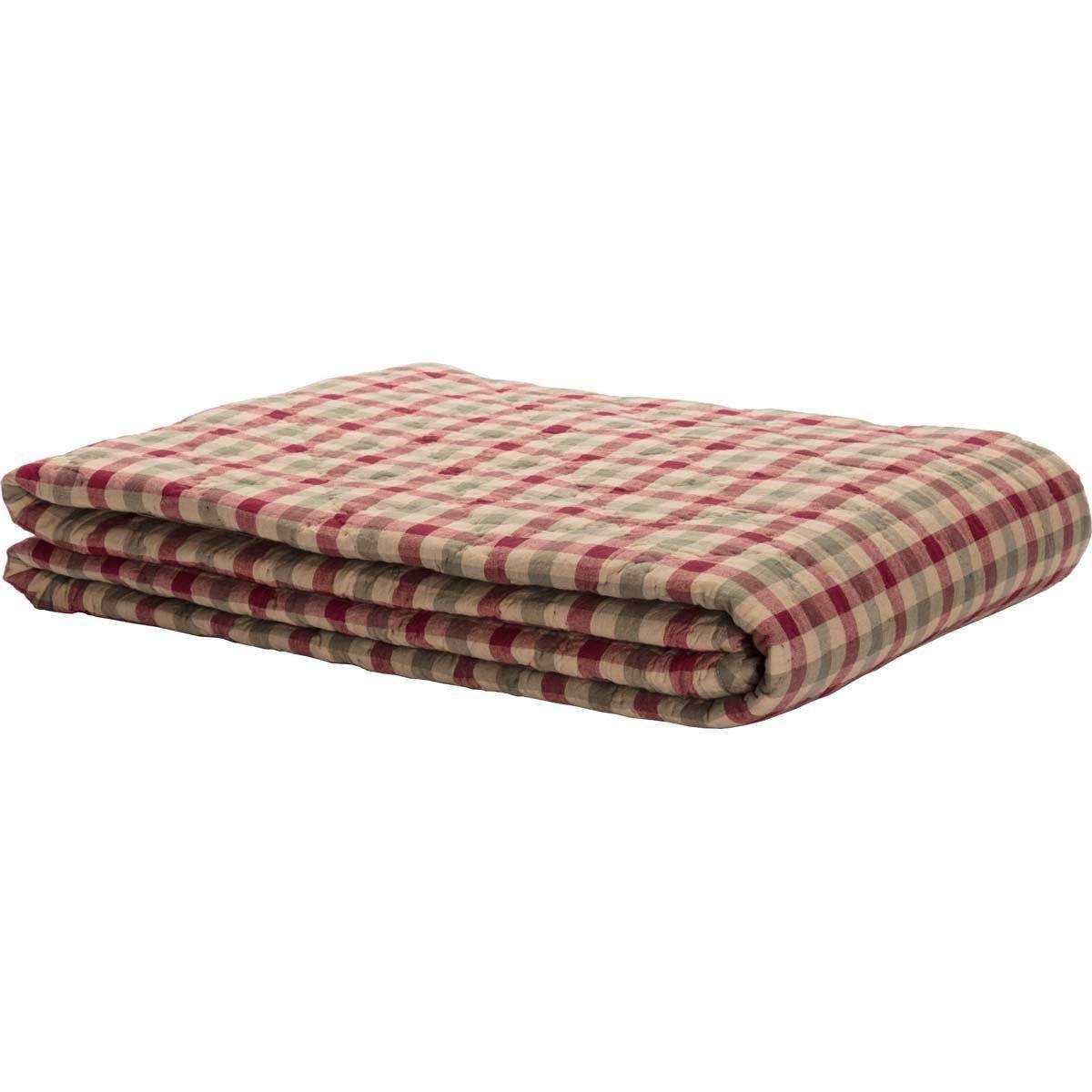 Jonathan Plaid Twin Quilt 68Wx86L VHC Brands folded