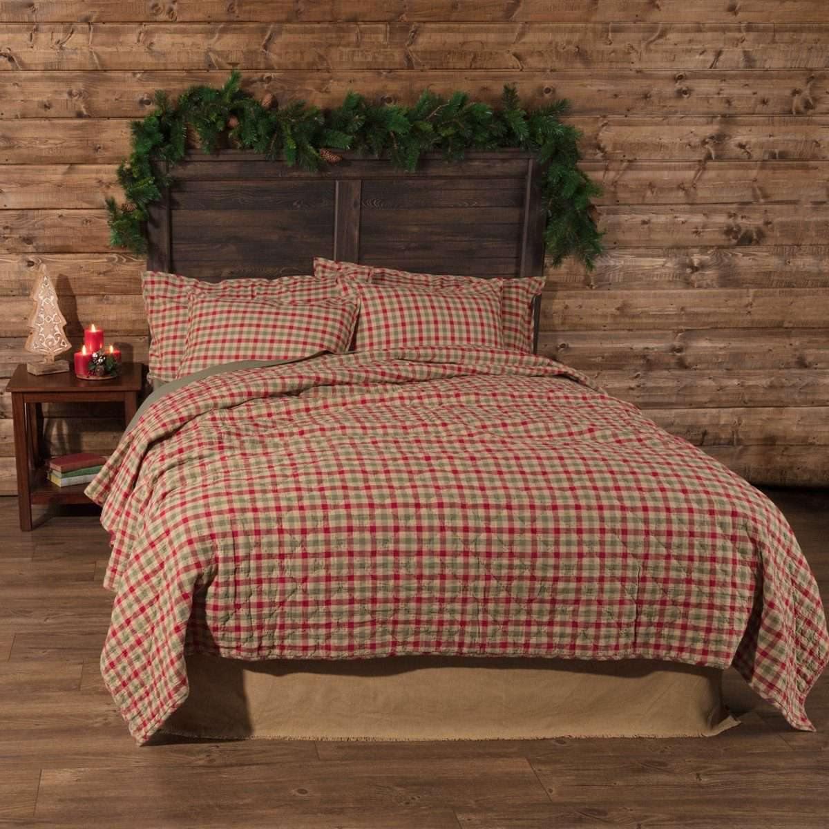 Jonathan Plaid Queen Quilt 90Wx90L VHC Brands - The Fox Decor