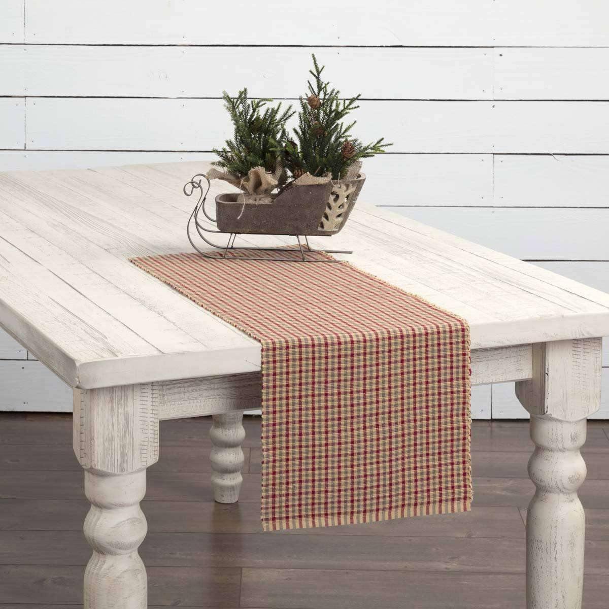 Jonathan Plaid Ribbed Runner 13x36 VHC Brands - The Fox Decor