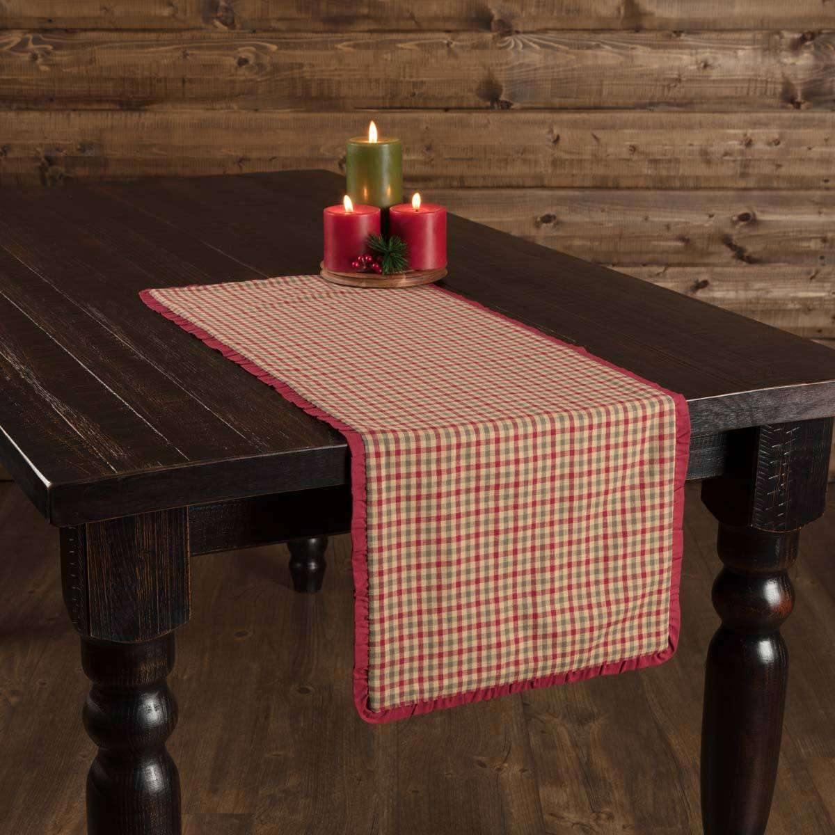 Jonathan Plaid Ruffled Runner 13x36 VHC Brands - The Fox Decor