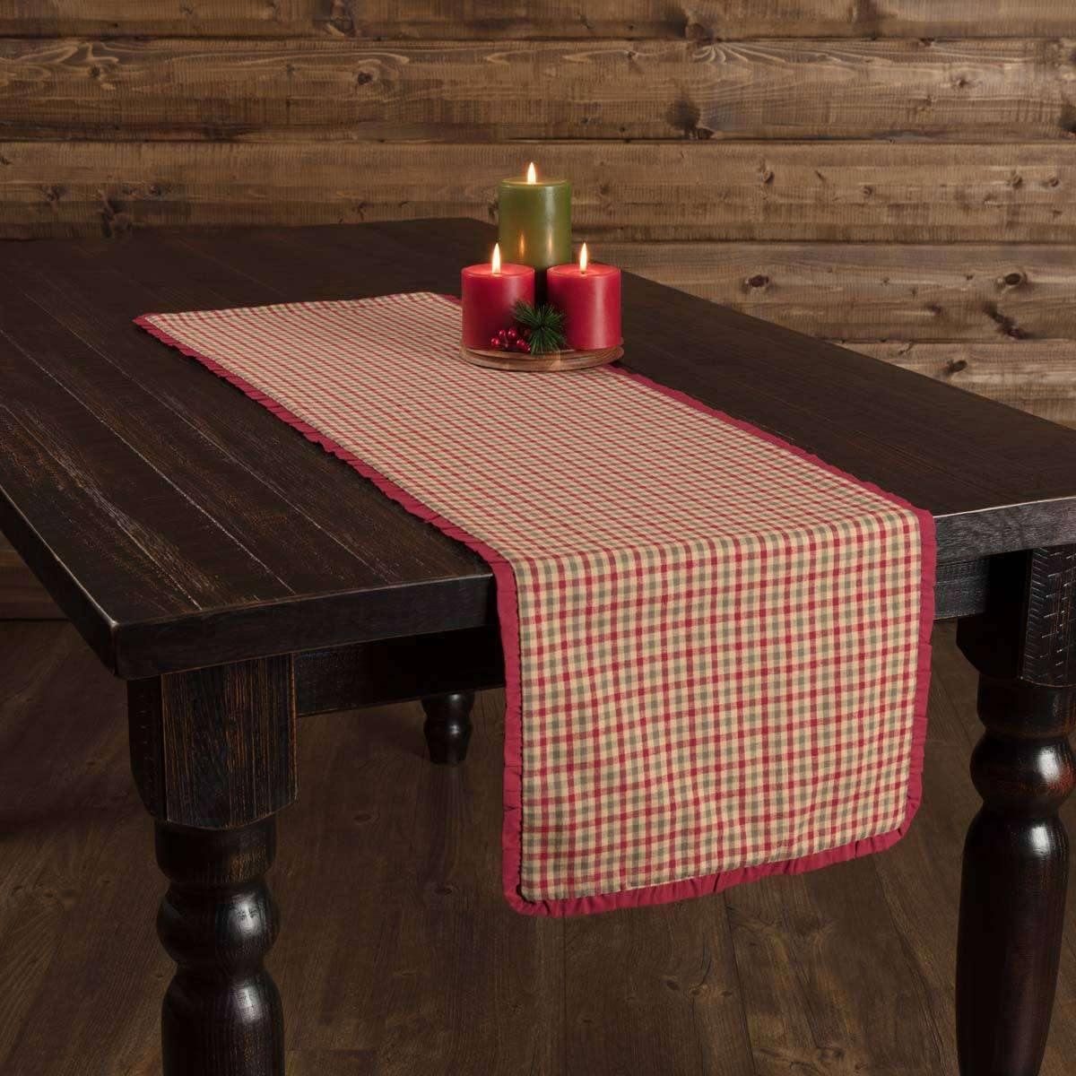 Jonathan Plaid Ruffled Runner 13x48 VHC Brands - The Fox Decor