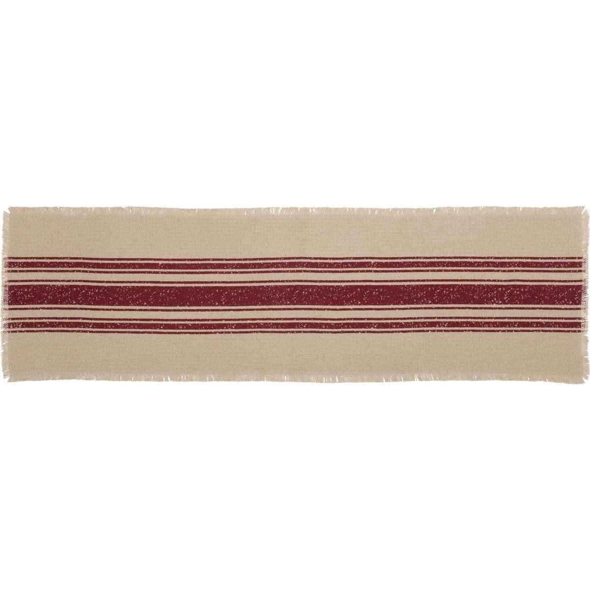 Vintage Burlap Stripe Red Runner 13x48 VHC Brands - The Fox Decor