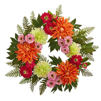 Thumbnail for 20” Dahlia Wreath