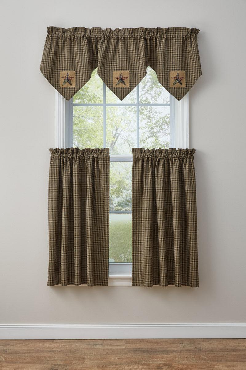 Pieced Star Valance - Triple Point Park Designs - The Fox Decor