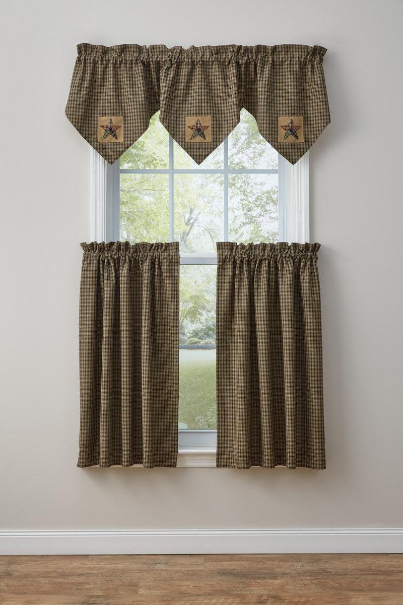 Pieced Star Valance - Triple Point Park Designs