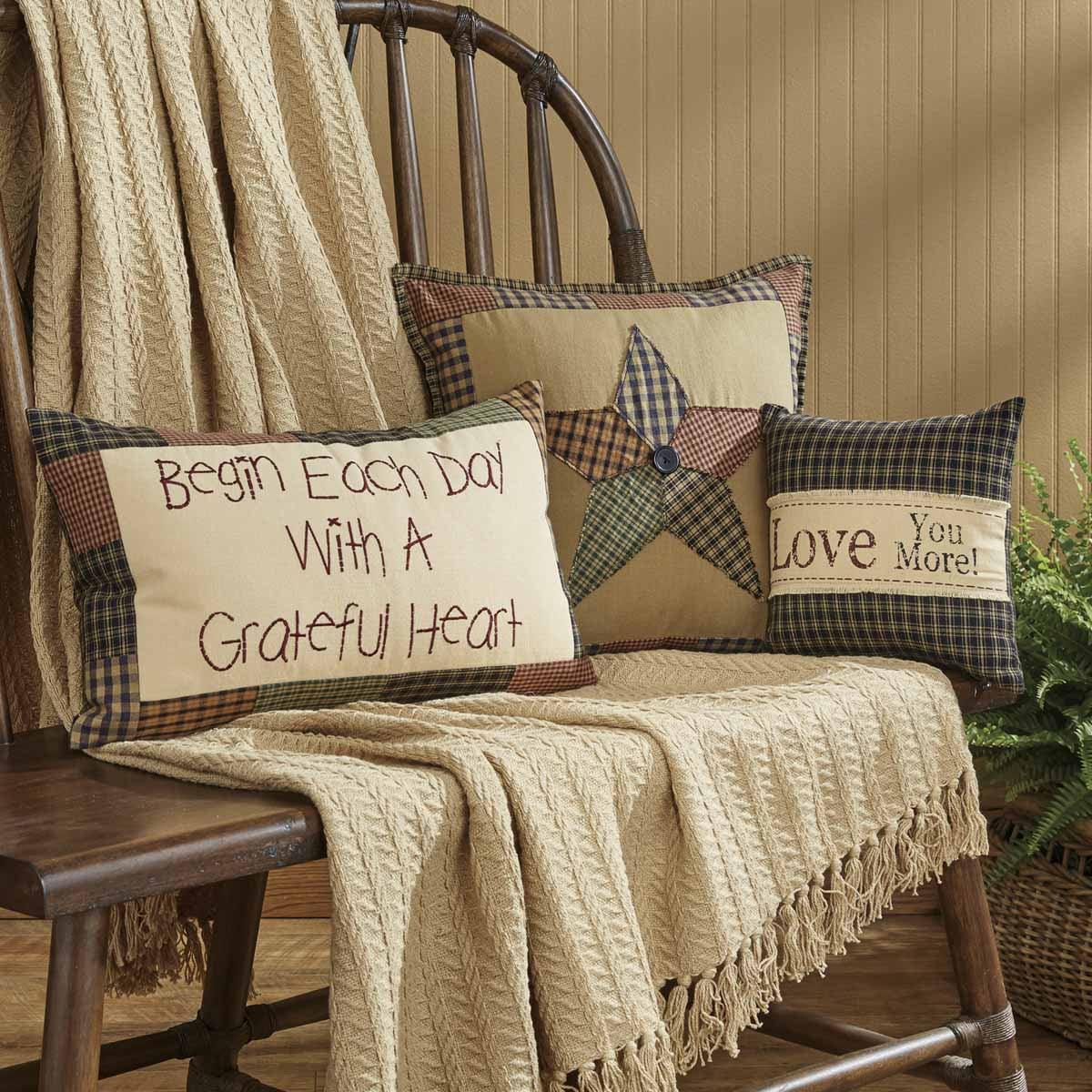 Love You More Pillow - 10x10 Burlap Trim Park Designs