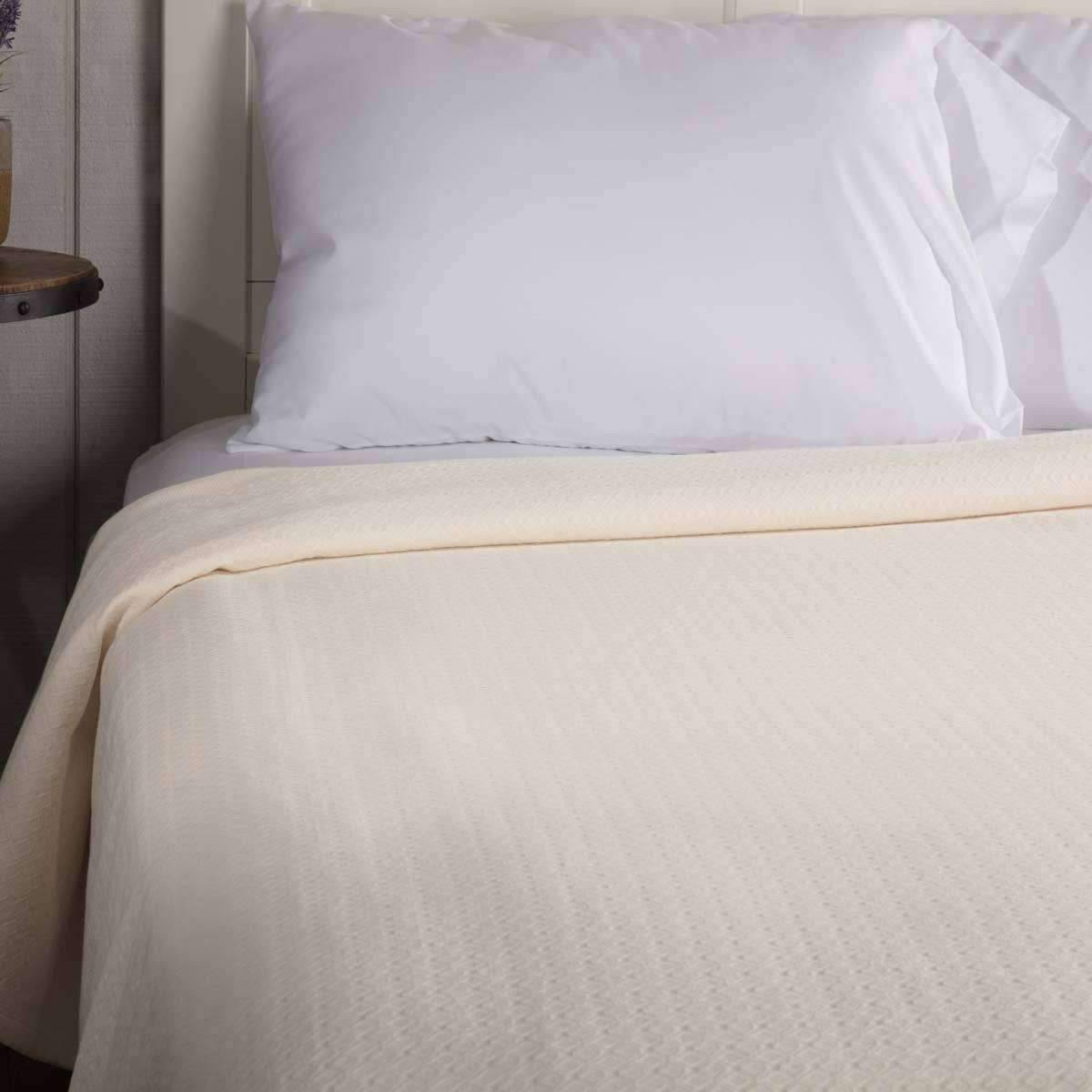 Serenity Creme Cotton Woven Blanket VHC Brands online