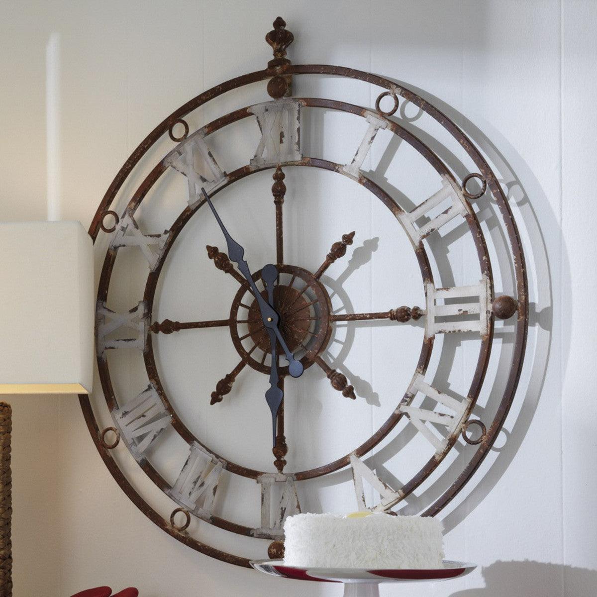Weathered Metal Nautical Clock Park Designs - The Fox Decor