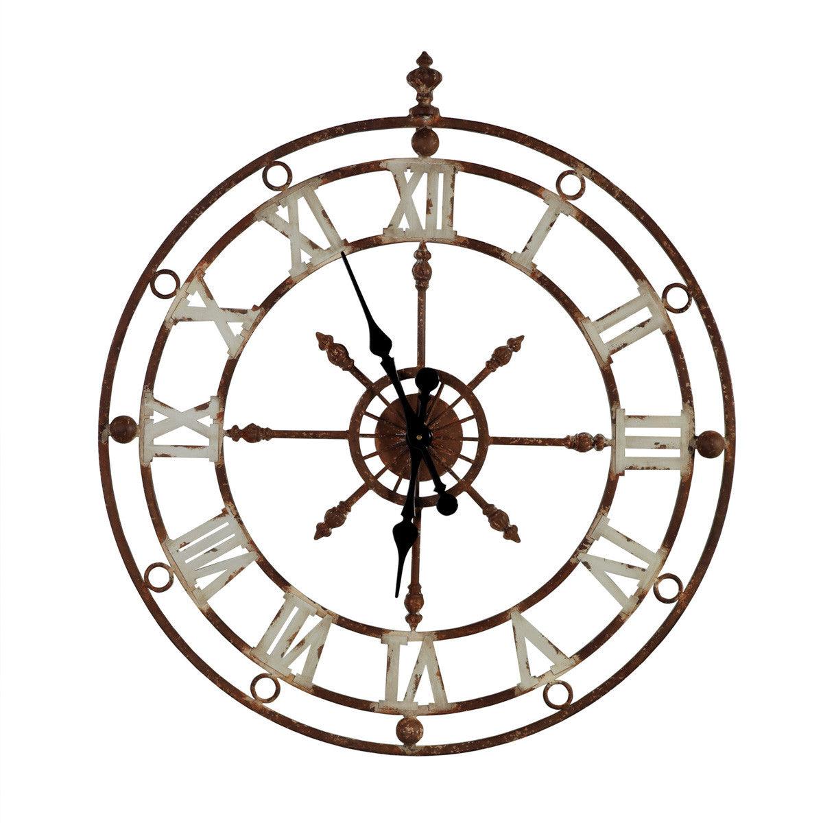 Weathered Metal Nautical Clock Park Designs - The Fox Decor