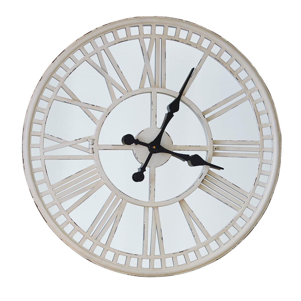 Mirror Clock - Cream