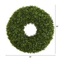 Thumbnail for 28” Boxwood Artificial Wreath - The Fox Decor
