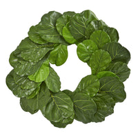 Thumbnail for 30” Fiddle Leaf Artificial Wreath