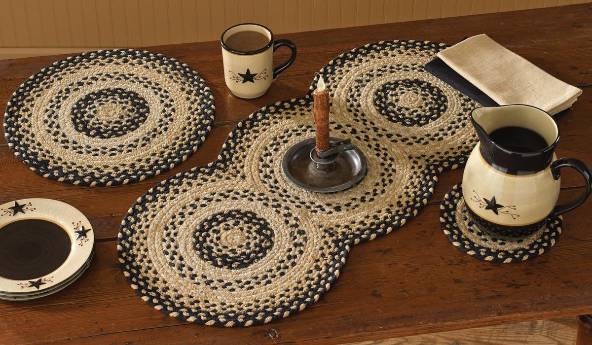 Cornbread Braided Placemat - Round Set Of 6 Park Designs - The Fox Decor