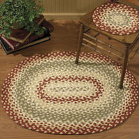 Thumbnail for Mill Village Braided Oval Braided Rug - 2.6' x 3.5' (32