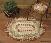 Thumbnail for Mill Village Braided Oval Braided Rug - 2.6' x 3.5' (32