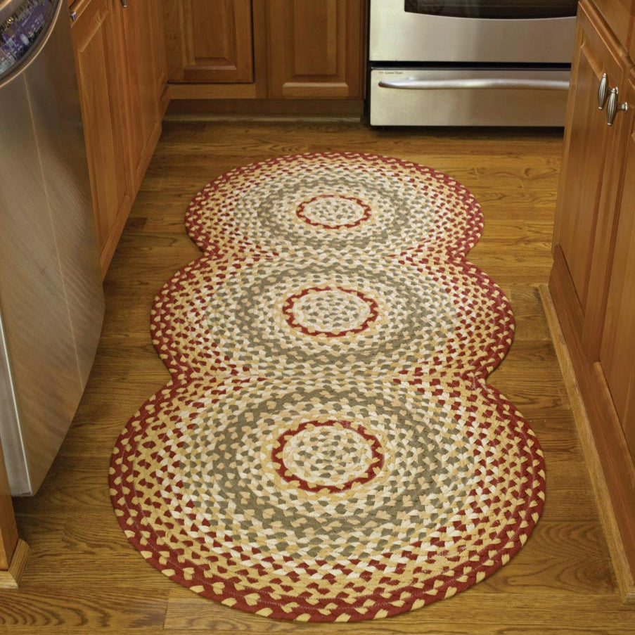 Mill Village Braided Rug Runner - 30"x72" (2.6'x6') Park Designs