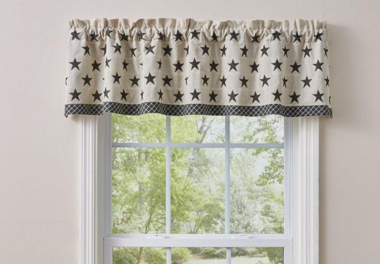 Lebanon Star Lined Valance Set of 2 Park designs - The Fox Decor
