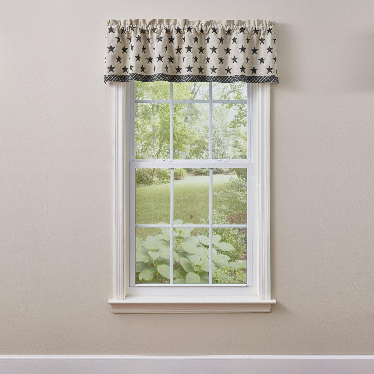 Lebanon Star Lined Valance Set of 2 Park designs - The Fox Decor