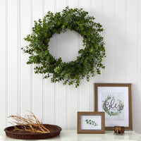 Thumbnail for 24” Eucalyptus Artificial Wreath