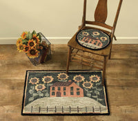 House & Sunflower Hooked Rugs - Park Designs - The Fox Decor