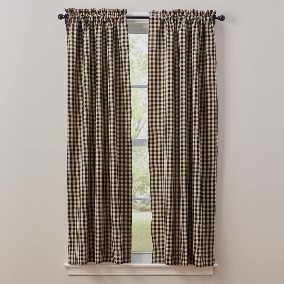 Berry Gingham Panels - 72x63 Lined Park Designs - The Fox Decor