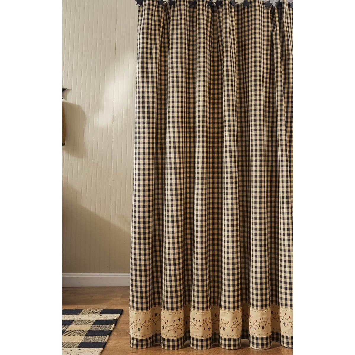 Berry Gingham Shower Curtain - 72" x 72" Park Designs - The Fox Decor