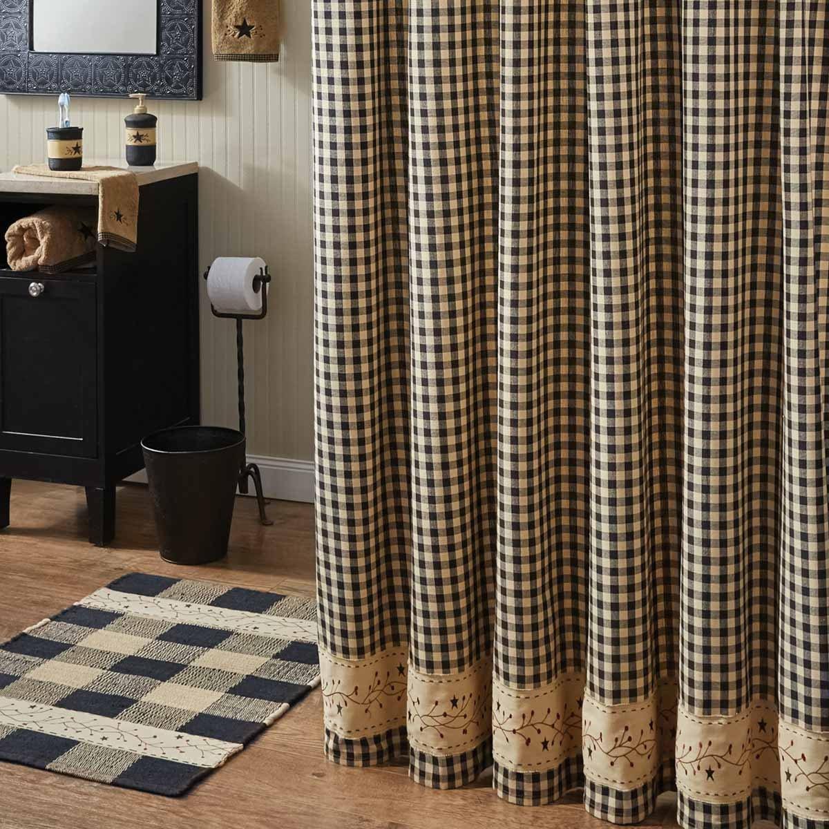 Berry Gingham Shower Curtain - 72