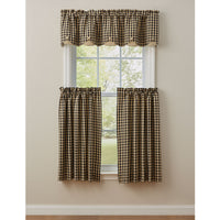 Thumbnail for Berry Gingham Valance - Scalloped Park Designs