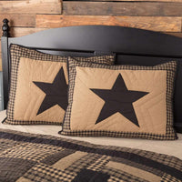 Thumbnail for Black Check Star Standard Sham 21x27 VHC Brands - The Fox Decor